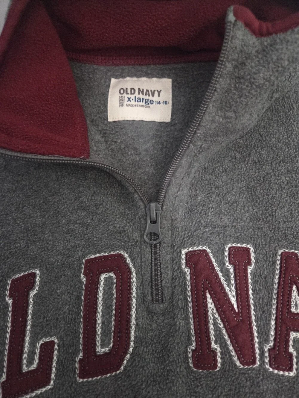 OLD NAVY Quarter Zip Fleece Sweater Size XL Boys